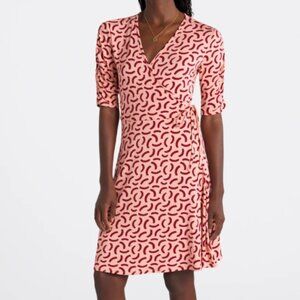 41 Hawthorn Elisse Ruched Sleeve Wrap Surplice Dress - Medium - NEW with Tags!